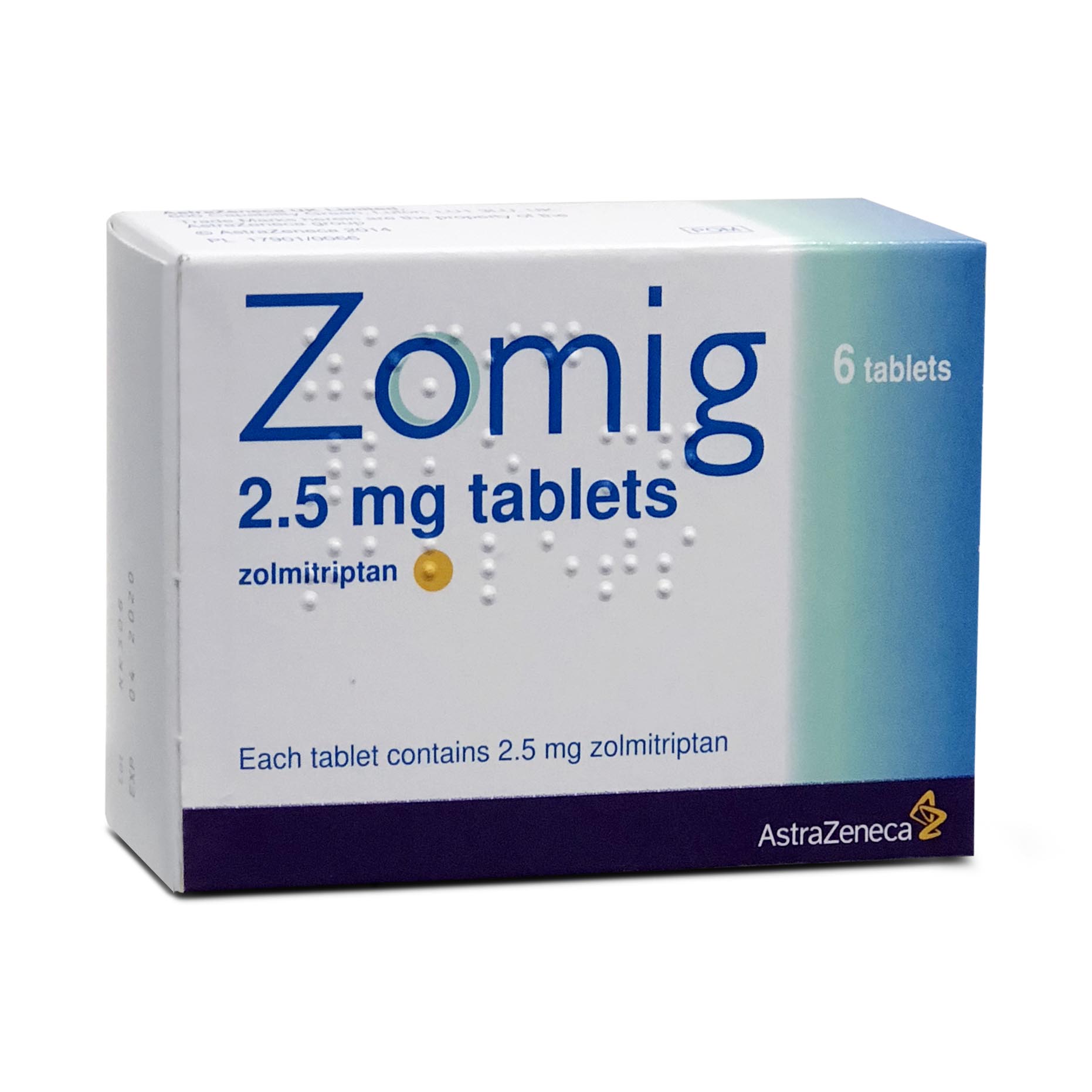 Zomig 2.5 6 tablets AstraZeneca
